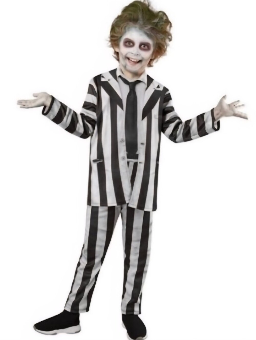 NWT RUBIES Beetlejuice Kid's Cosplay Halloween Costume Child Easy Jumpsuit New